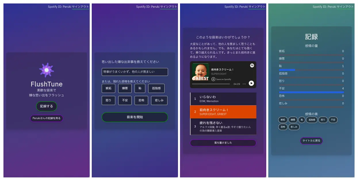 実際の画面